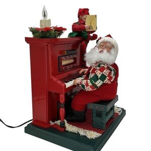 Vtg Holiday Creations Animated Sing Along With Santa Cassette‎ Player With Tape